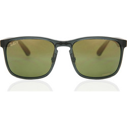 Ray-Ban RB4264 876/6B Ανδρικά Γυαλιά Ηλίου Τετράγωνα Κοκάλινα Μαύρα με Καφέ Polarized Φακό