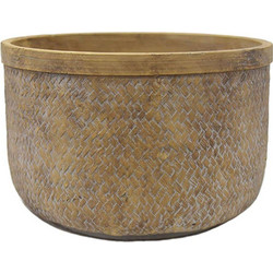 Plastona weave antique Κασπώ Μπεζ 27x27x17.5cm