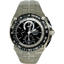 Seiko Sportura Ανδρικό Ρολόι Χρονογράφος με Ασημί Μεταλλικό Μπρασελέ SPC047P1