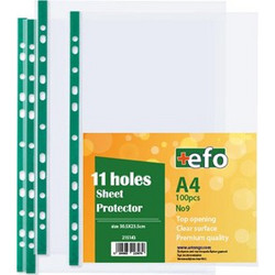 Ζελατίνες με Τρύπες +Efo Α4 Νο9 Green Clear 100τεμ