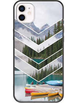 Θήκη Puzzle Lake iPhone 12 mini Black TPU (Μαύρη Σιλικόνη)