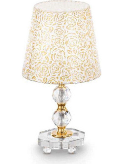 Ideal Lux 077734 Πορτατίφ Ε27 Χρυσό Διαφανές Φ20xΥ36.5cm