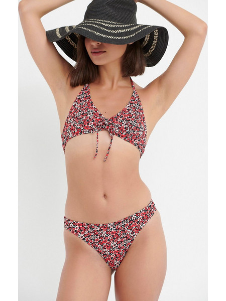 Funky Buddha Bikini Top Τριγωνάκι Floral Κόκκινο FBL005-120-16T