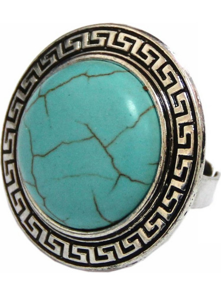 Kostibas Γυναικείο Δαχτυλίδι Ροζέτα Τιρκουάζ 2514-105D