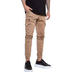 Stefan Ανδρικό Παντελόνι Cargo Joggers Ελαστικό Κανονική Εφαρμογή Μπεζ 2019-SS22