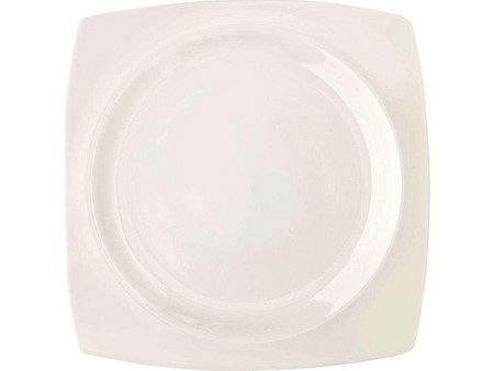 Cryspo Trio Πιάτα Γλυκού Πορσελάνης Τετράγωνα Quadro Off White 30.5x30.5cm 6τμχ 55.300.03
