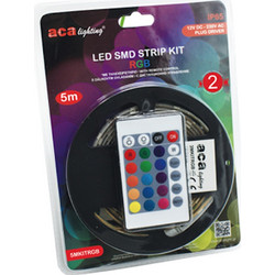 Aca SMD LED λωρίδα 6W/m 230V RGB 5 ΜΕΤΡΑ (5MKITRGB)