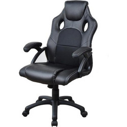 Nextdeco Καρέκλα Gaming Δερματίνης Μαύρη 13832-2
