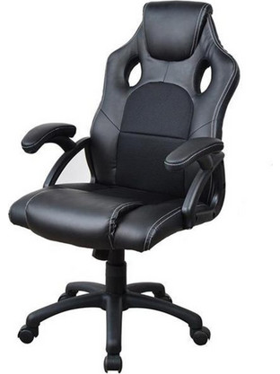 Nextdeco Καρέκλα Gaming Δερματίνης Μαύρη 13832-2
