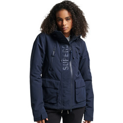 Superdry Ultimate Γυναικείο Μπουφάν Χειμωνιάτικο Softshell Κοντό Αντιανεμικό Navy Μπλε W5011153A-8AK