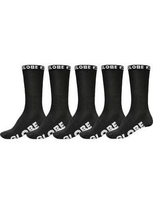 Globe BLACKOUT 5PK Ανδρικές Κάλτσες Μαύρες 5Pack