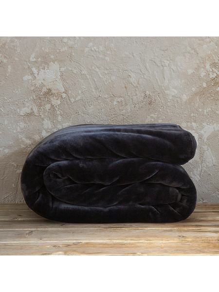 Κουβέρτα Βελουτέ Υπέρδιπλη 220X240 Nima Black Coperta (220x240)