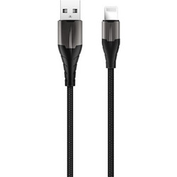 Rockrose RRCS09L Braided USB-A to Lightning Cable 12W 1m Black RRCS09L