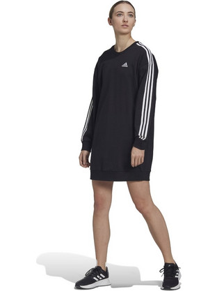 Adidas Essentials 3-Stripes Mini Καλοκαιρινό Αθλητικό Φόρεμα Μαύρο HL4429