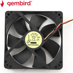 Gembird Sleeve Bearing Case Fan 120mm με Σύνδεση 3-Pin Black