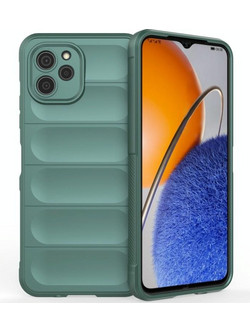 Για Huawei nova Y61 Magic Shield TPU + φανέλα τηλέφωνο θήκη (Σκούρο Πράσινο) (OEM)