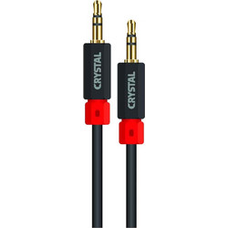 Καλώδιο Crystal Audio Jack 3.5mm to Jack 3.5mm Black/Red J-MM-0,5