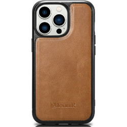 iCarer Oil Wax Leather Cover - Δερμάτινη Θήκη με TPU Bumper - Apple iPhone 14 Pro Max - Camel Tan (WMI14220720-TN)