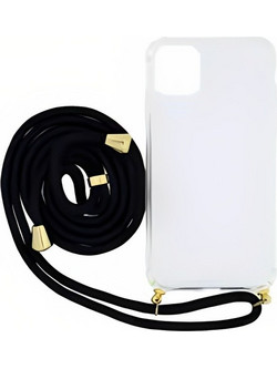 GOOSPERY CLEAR CASE WITH STRAP IPHONE 14 PLUS (BLACK)