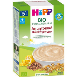 Hipp Bio Βιολογική Βρεφική Κρέμα Δημητριακά & Φαγόπυρο 5m+ Χωρίς Ζάχαρη 200gr