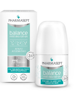 Pharmasept Balance Mild Αποσμητικό Roll On 24h Χωρίς Αλουμίνιο 50ml