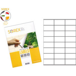 Sorex Ετικέτες Γενικής Χρήσης 70x41mm Λευκές 100 Φύλλα