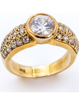 Δαχτυλίδι 14 Κ κίτρινος χρυσός με zircon, 1242
