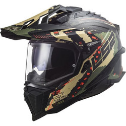 LS2 MX701 Carbon Explorer Extend Matt Military Green Κράνος Μηχανής Crossover / Modular 1380gr
