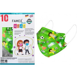 Famex Kids FFP2 NR Particle Filtering Half Mask Goal 10τμχ