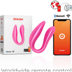 Oninder G-Spot & Clitoral Stimulator Διπλός Δονητής για Ζευγάρια με App Control Ροζ