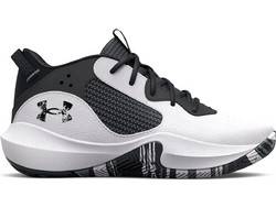 Under Armour Lockdown 6 Παιδικά Αθλητικά Παπούτσια για Μπάσκετ Λευκά 3025618-101