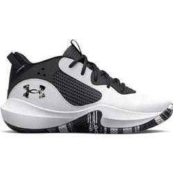 Under Armour Lockdown 6 Παιδικά Αθλητικά Παπούτσια για Μπάσκετ Λευκά 3025618-101
