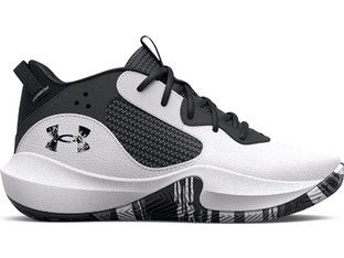 Under Armour Lockdown 6 Παιδικά Αθλητικά Παπούτσια για Μπάσκετ Λευκά 3025618-101