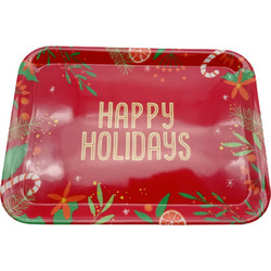 Δίσκος Σερβιρίσματος 43x32cm Κόκκινος Happy Holidays