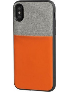 Lampa Duo Pocket Silver Line Θήκη Grey / Orange (iPhone X)