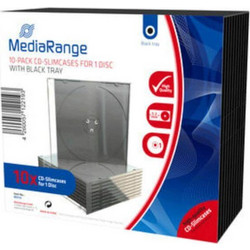 CD Box MediaRange 1 Δίσκο - 10τμχ - Μαύρο box32