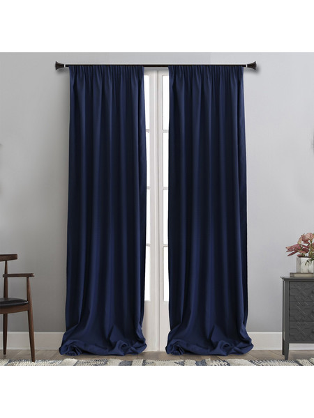 Maison Blanche Κουρτίνα με Τρέσα 145x310 Κλιφορντ Μπλε