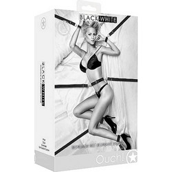 Ouch! Bondage Belt Restraint System Black & White