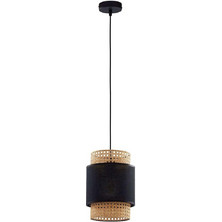 TK Lighting Boho 6540 Κρεμαστό Φωτιστικό Οροφής E27 Μαύρο Φ20cm