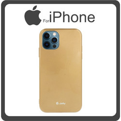 Jelly Θήκη Πλάτης - Back Cover, Silicone Σιλικόνη 360 TPU Gold Χρυσό For iPhone 13 Pro Max