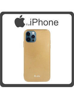 Jelly Θήκη Πλάτης - Back Cover, Silicone Σιλικόνη 360 TPU Gold Χρυσό For iPhone 13 Pro Max