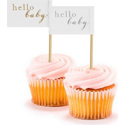 Διακοσμητικά Baby Shower σετ φαγητού 24 τμχ Bambino