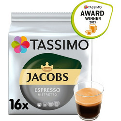 Tassimo Κάψουλες Jacobs Espresso Ristretto Συμβατές με Μηχανή Tassimo 16τμχ