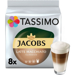 Tassimo Κάψουλες Jacobs Latte Machiatto Συμβατές με Μηχανή Tassimo 8τμχ