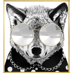 Πίνακας Καμβάς Racoon Thug Life 3710-5 118x130cm Multi Supergreens Κάθετοι Καμβάς