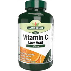Natures Aid Vitamin C 1000mg Low Acid 180 Ταμπλέτες