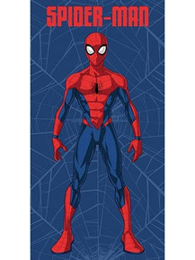 Aymax Spider-Man 040SP-BT Παιδική Πετσέτα Θαλάσσης Μπλε 70x140cm
