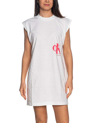 Calvin Klein Mini Καλοκαιρινό Καθημερινό Φόρεμα Λευκό J20J221484-YAF