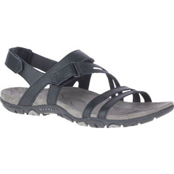 Merrell Δερμάτινα Αθλητικά Γυναικεία Σανδάλια Μαύρα J002684