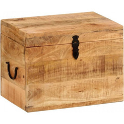 vidaXL Διακοσμητικό Μπαούλο Ξύλινο Μπεζ 39x28x31εκ. Κωδικός: 40132357